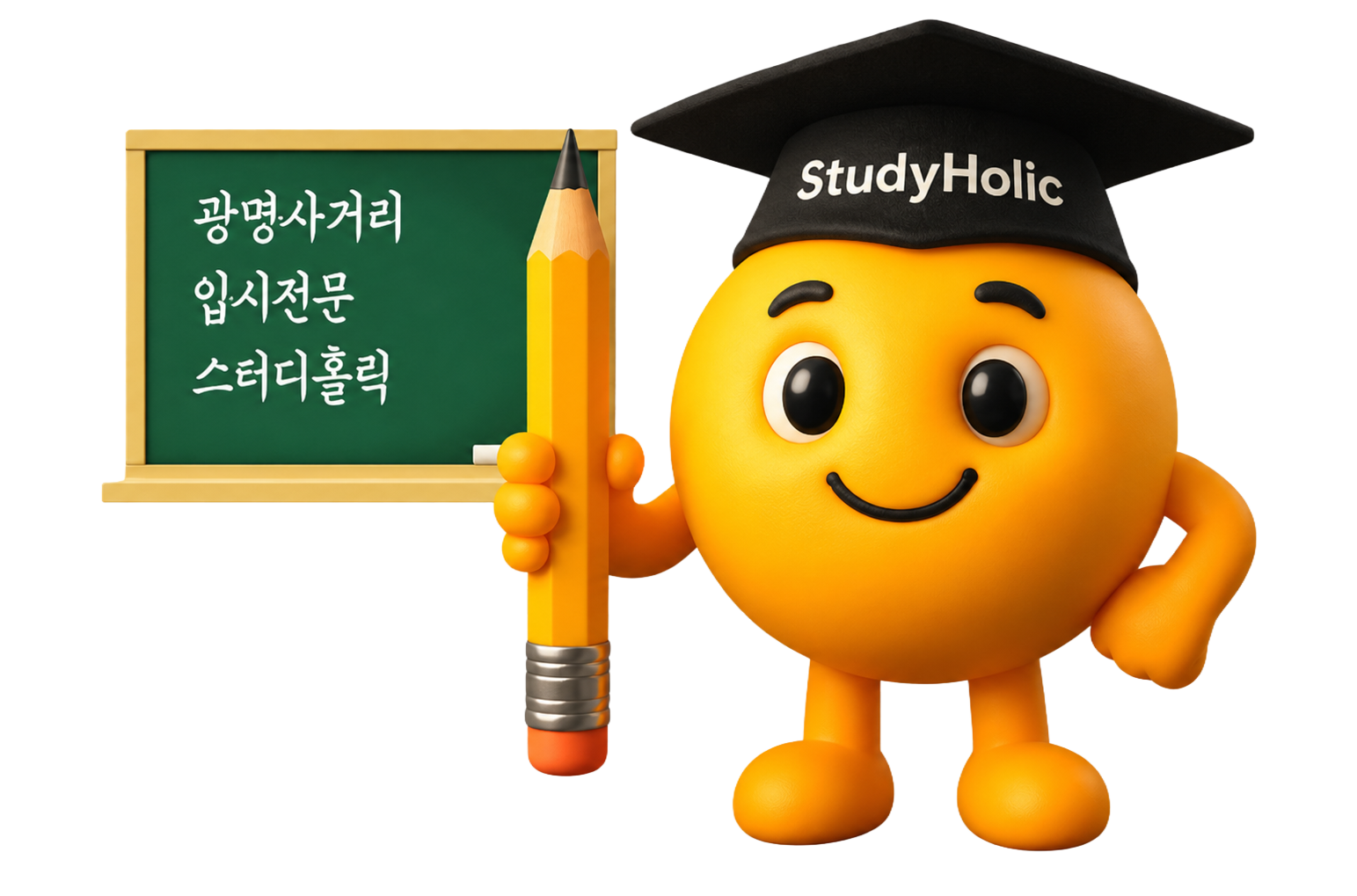 광명 입시학원 스터디홀릭 마스코트